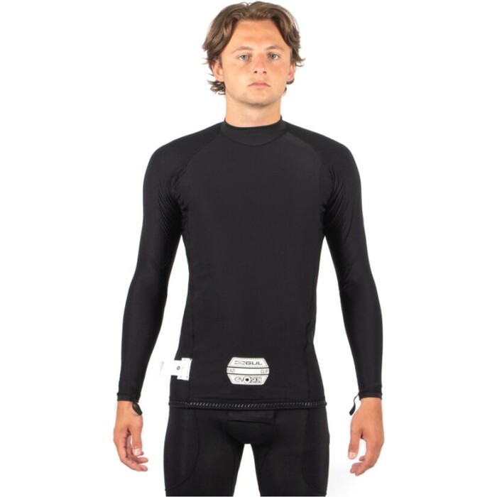 2024 Gul Mens Code Zero Evoskin Long Sleeve Rash Vest CZ0001 - Black